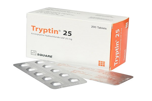Tryptin Tablet, Amitriptyline Hydrochloride 25 mg