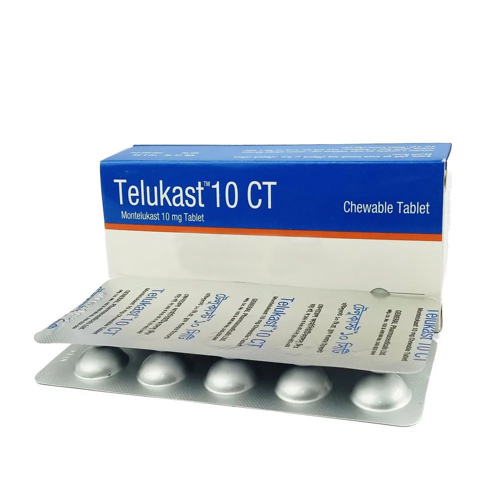 Telukast CT Chewable Tablet, Montelukast Sodium 10 mg