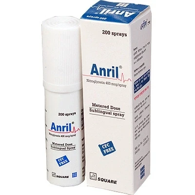 Anril Topical Spray, Nitroglycerin 400 mcg/spray