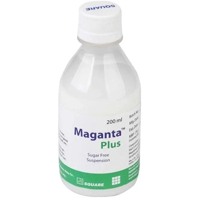 Maganta Plus Oral Suspension 200ml, Magaldrate + Simethicone (480 mg+20 mg)/5 ml