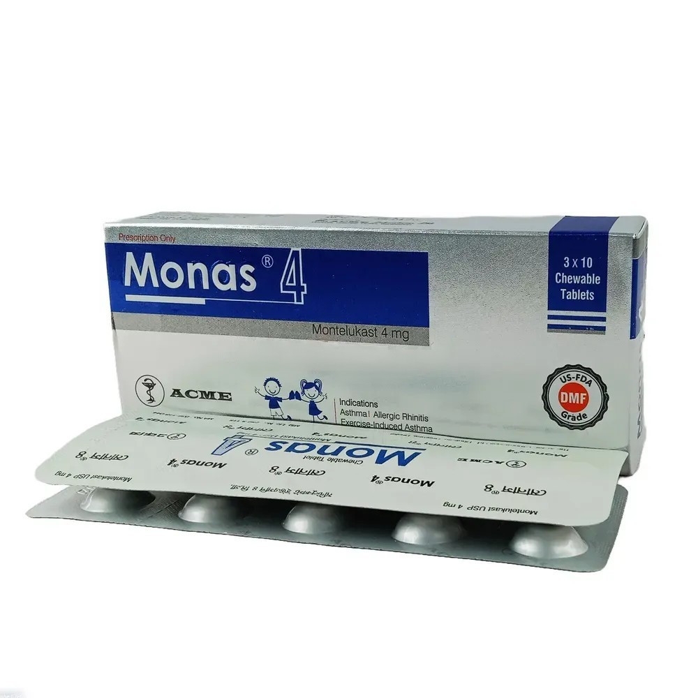 Monas Chewable Tablet, Montelukast Sodium 4 mg