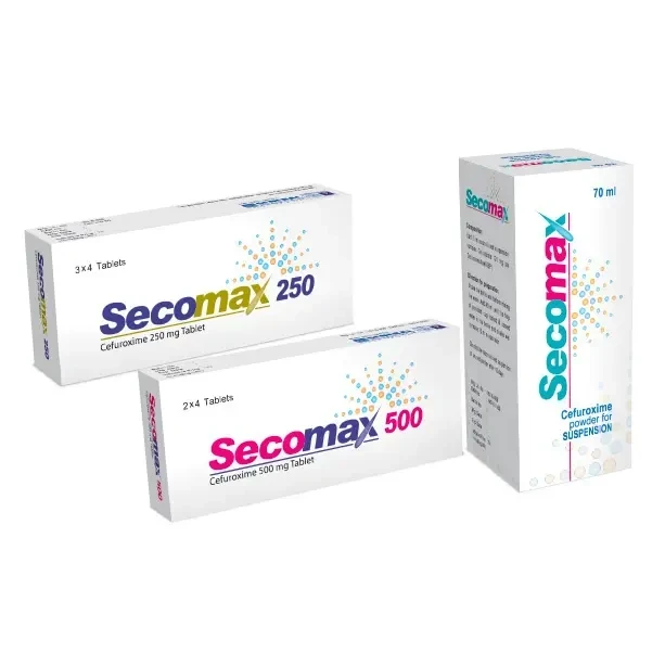 Secomax Powder for Suspension 70 ml bottle, Cefuroxime Axetil 125 mg/5 ml