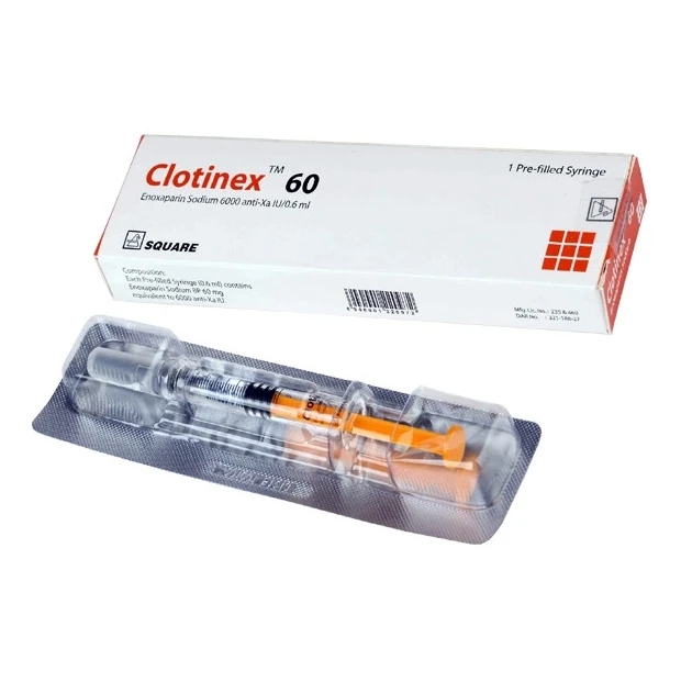 Clotinex SC Injection  , Enoxaparin Sodium 6000 Anti-Xa IU/0.6 ml