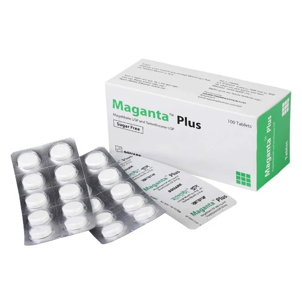 Maganta Plus Chewable Tablet, Magaldrate + Simethicone 480 mg+20 mg