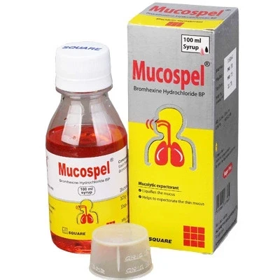 Mucospel Syrup 100ml, Bromhexine Hydrochloride 4 mg/5 ml