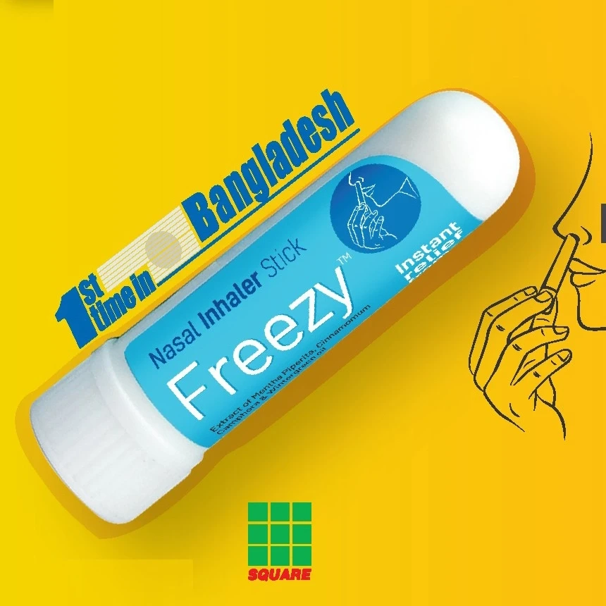 Freezy Nasal Inhaler, Methyl Salicylate + Menthol + Camphor (122.70 mg+415.40 mg+415.40 mg)/gm