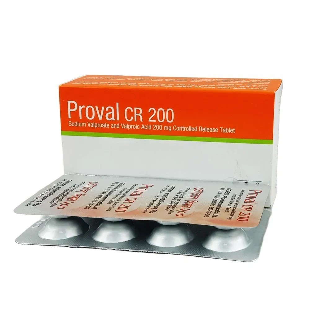 Proval CR Tablet (Controlled Release), Sodium Valproate 200 mg
