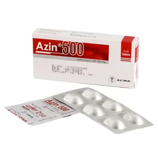 Azin Tablet, Azithromycin Dihydrate 500 mg