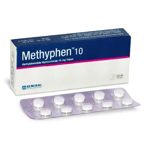 Methyphen Tablet, Methylphenidate Hydrochloride 10 mg