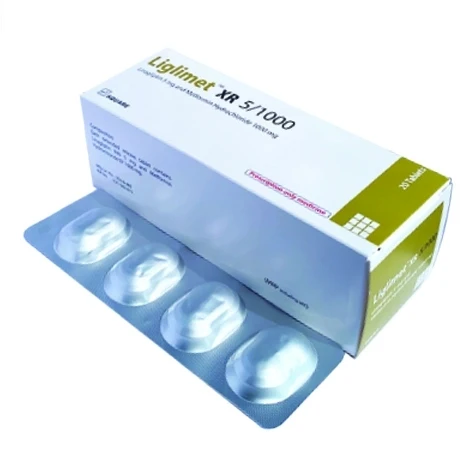 Liglimet XR Tablet (Extended Release), Linagliptin + Metformin Hydrochloride 5 mg+1000 mg