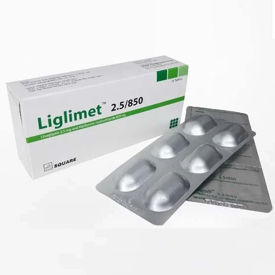 Liglimet Tablet, Linagliptin + Metformin Hydrochloride 2.5 mg+850 mg