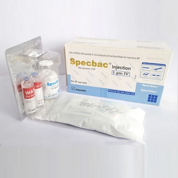 Specbac IV Injection or Infusion, Meropenem Trihydrate 1 gm/vial