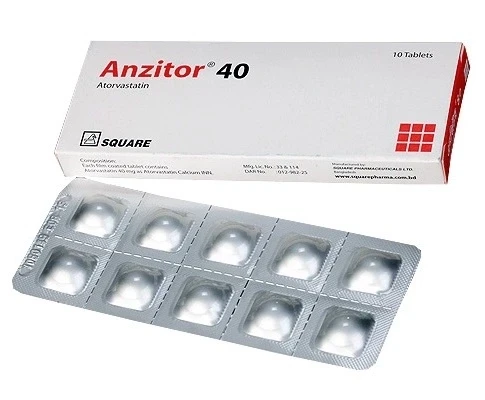 Anzitor Tablet ,  Atorvastatin Calcium 40 mg